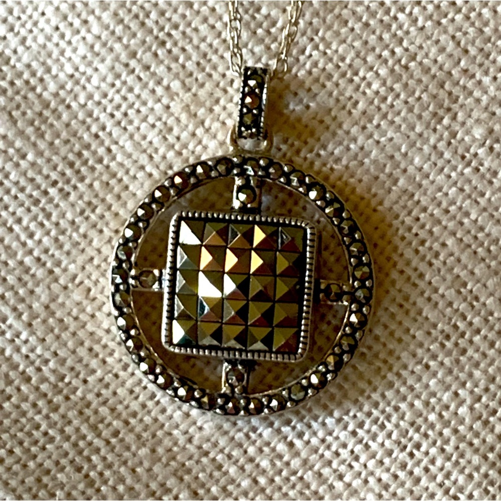 Judith Jack marcasite pendant necklace